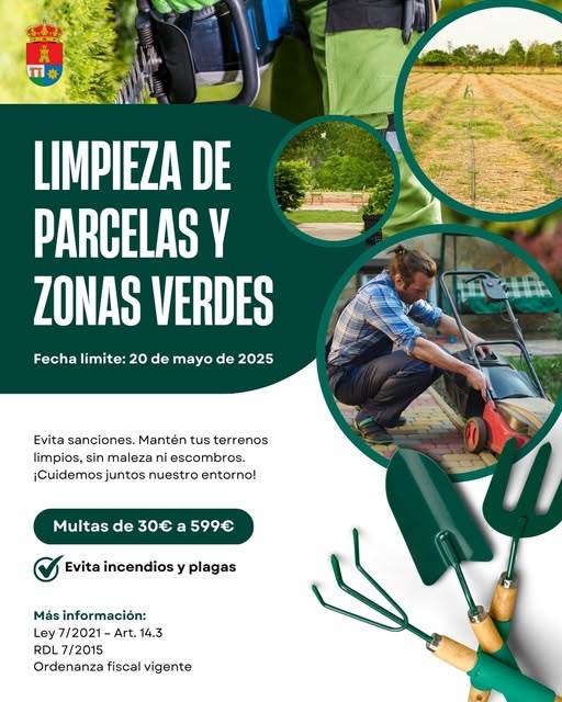 ¡PON A PUNTO TU PARCELA! LIMPIEZA DE ESPACIOS VERDES 2025