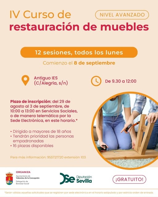 Curso de Restauración de muebles